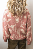 Western peach sweater