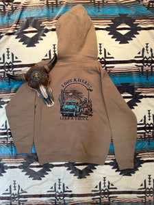 Heart like a truck hoodie