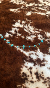 Turquoise stone hat chain