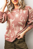 Western peach sweater