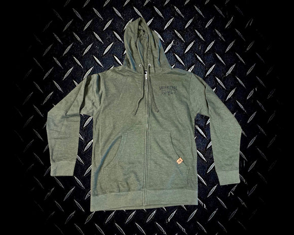 Blue collar zipper hoodie