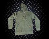 Blue collar zipper hoodie