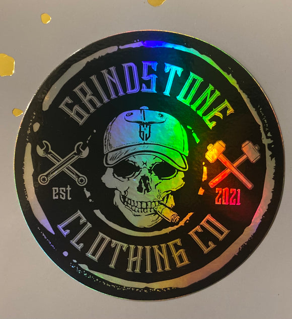 Smoking skull sticker