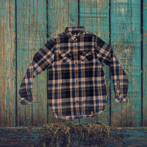 Womens blue/brown flannel